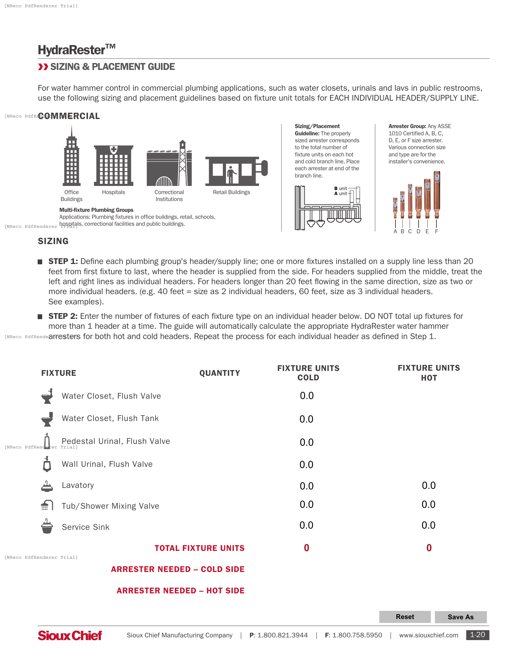 COMMERCIAL FIXTURE-UNIT CALCULATOR.PDF Technical Document